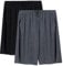 Chalier Cozy 2er Pack Pyjamahose Herren Kurz Modal Schlafanzughose Weich Verstellbare Taille, Beidseitige Taschen XL Grau + Schwarz