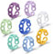 WJBABJ Bunte Acrylharz-Ringe für Frauen, trendiger Y2K-Stil, einzigartiger Kunststoff und transparent, stapelbare Ringe, niedlicher Retro-Fingerring, Geschenk für Frauen, Teenager, Mädchen