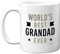 Grandad Gifts - World's Best Grandad Ever - Birthday Presents for Great Perfect Christmas Present Gift from Grandchildren, Best Mug, 11oz Ceramic Dishwasher Microwave Safe Mugs