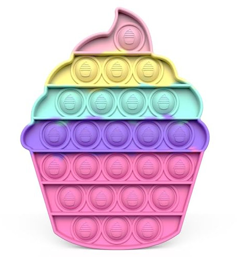 Bdwing Push and Pop Bubble Fidget , Pop Fidget It Popet Sensorisches Spielzeug, Anti-Stress Spielzeug für Kinder und Erwachsene（Eiscreme）