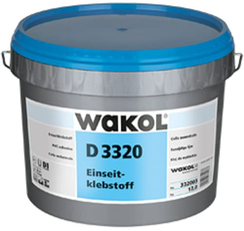 Wakol D 3320 12 kg PVC-Gummifußbodenkleber – wasserdichte Beschichtung – für Innen- und Außenbereich – einfach anzuwenden