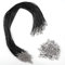 YunBey 50 Stück Lederband Kette mit 50 Stück Kettenanhänger Schwarz Leder Halskette mit Karabinerverschluss Verlängerungskette für DIY Halsketten Armband Fußkettchen