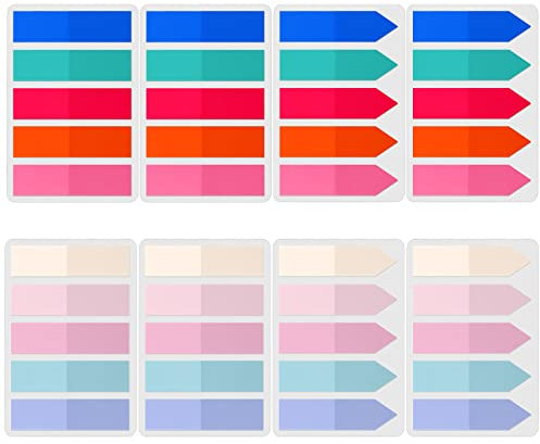 Vicloon Pastel Page Marker, 800 Stück Haftstreifen Mini, Kleine Fahnen Tabs, Haftstreifen Index, Klebemarkierungen Pastell,für Lesezeichen Papieren Einreichung, 10 Farben