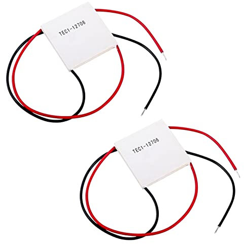 XTVTX 2 Stück TEC1 12706 Thermoelektrischer Kühler TEC1 12706 Halbleiter Kühltabletten Peltier Kühlkörperplatte 12 V 6 A Kühlkörper Thermoelektrischer Kühler für Halbleiterkühlung (40 x 40 mm)