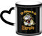 Lawenp Kaffeetasse für I-Aah Personalisierte Zaubertasse – Benutzerdefinierte Farbwechseltasse 11 oz Kaffeetasse mit wärmeempfindlichen Farbwechselbechern Schwarz