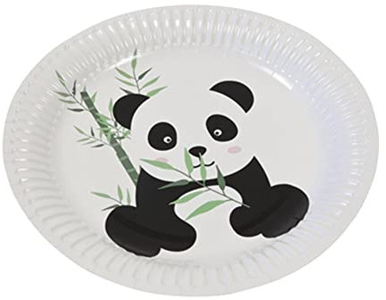 HOBI 6 ASSIETTES CARTON PANDA BAMBOU 18CM