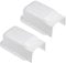 PATIKIL 4 PVC Decorative Line Cover, 2 Pack Wall Entry Cap Tubing Parts Accessories for Air Conditioner Central AC Heat Pump, White