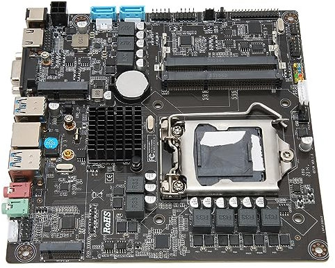 Topiky Micro ITX LGA 1151 Motherboard, B250 Dual Channel DDR3 Motherboard, Unterstützt VGA RJ45 Port für 6., 7. 8. 9. Generation und I5 9400 CPU mit Stabiler Datenübertragung