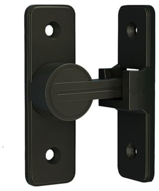 Betensh Serratura per Porta Scorrevole serrature 90 gradi Catenaccio Chiavistello Porta Serrature di Sicurezza fibbia ad angolo retto serratura a flip,Nero