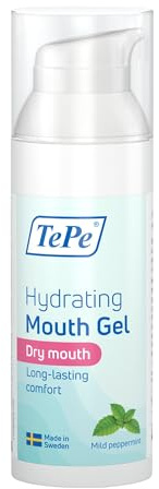 TePe Hydrating Mouth Gel for Dry Mouth, Mild Peppermint | Mouth gel to ease the feeling of dry mouth, Great for on-the-go