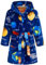 FILOWA Dressing Gown Boys Kids Bathrobe Fluffy Hooded Robe Flannel Sleepwear Fleece Supersoft Warm Pajamas Cartoon Shower Robe Nightgown Housecoat for Toddler Children 2-3 Years