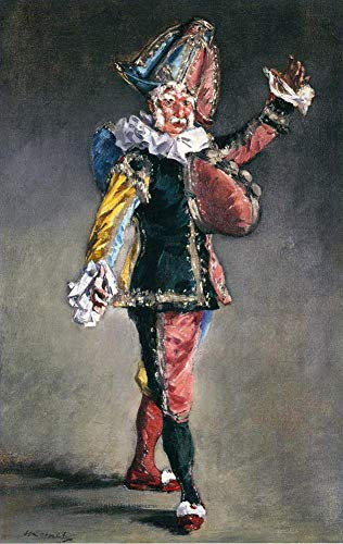 Toperfect Gemälde auf Leinwand, 6 berühmte Ölgemälde, Polichinelle Eduard Manet Clown -04, €50-2000 Handgemalt von Lehrern der Kunstakademien