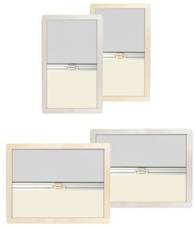Tenda a rullo oscurante, senza cornice, 35-110 x 65 cm, per roulotte, colore avorio/grigio (grigio, 45 x 65 cm)