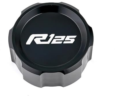 Motorrad Öleinfülldeckel Mit Für Ya&maha R125 YZF R125 2010-2023 Motorrad Zubehör Aluminium Vorne Hinten Brems Flüssigkeit Reservoir Abdeckung Motoröl Einfülldeckel
