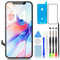 GULEEK Display für iPhone 14 LCD Ersatz Bildschirm, 6,1 Vormontiert Touchscreen Schwarz mit Front Komplettes Glas und Werkzeug