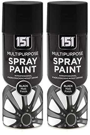 PEBBLE HUG Multipurpose Black Matt Spray, Fast-Drying, Including Metal, Wood, Plastic, Perfect For Both Indoor And Outdoor Projects, DIY Enthusiasts, 400ml, (2 Pcs)