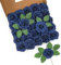 LEUCHTAMOR 25 rose artificiali blu navy, rose finte in schiuma realistica al tatto, per bouquet da sposa, centrotavola, composizione floreale, decorazione per la casa