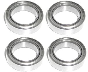 4x Kugellager 10x15x4 mm - 6700 ZZ Radial Rillenkugellager Wälzlager rcbay Chromstahl beidseitig gedichtet für 10mm Welle
