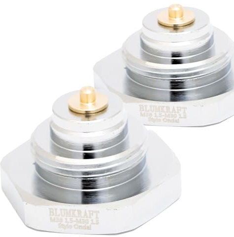 BLUMKRAFT 2 Stück Heizkörperadapter, Anschluss M38 x 1,5, Stil Modern, für Thermostat/Thermostatkopf M30 x 1,5 männlich