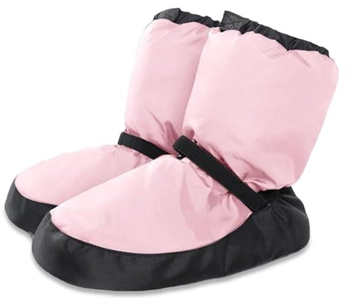 Botas de ballet de 1 pareja, calentamiento suave en espesas botas de baile con correa ajustable, zapatos de ballet para niñas resistentes al desgaste impermeable para entrenamiento de baile en i