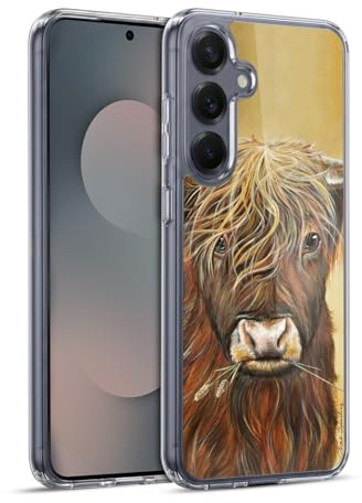 Head Case Designs Offizielle Lisa Sparling Hochlandkuh Feuerball Kreaturen Gelhülle [Militärischer Schutzgrad] Kompatibel Mit Samsung Galaxy S25+ Und Kompatibel Mit MagSafe