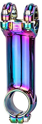 HESHUYAN Fahrradvorbauten MTB Road Bike Oil Slick STEM 17 7 Grad 60 70 80 90mm Hohe Festigkeit Leichte Fit 31.8mm Lenker Fahrradstiel(7degree 100 Rainbow)