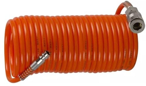 Tubo Aria Compressa Spirale 8 Metri Flessibile Per Compressore Attacco Rapido Tubo aria compressa spirale 8m, diametro 5mm x 8mm attacco 1/4