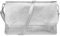 Caspar Elegante Leder Clutch Damen Umhängetasche Abendtasche mit verstellbarem Schultergurt - CLASSIC LINE - Modell No.835 - Made in Italy, Farbe:silber metallic
