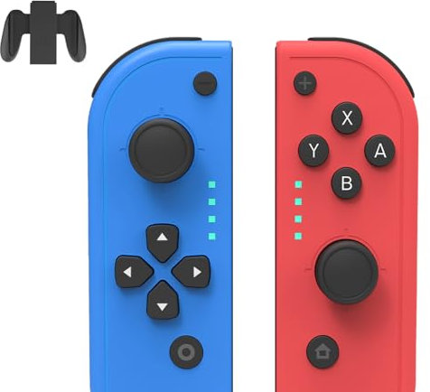Manette pour Switch, Manettes Sans Fil Compatible Switch/Lite/OLED, Controllers avec Double Vibration/Wake-Up/Axe Gyroscopique