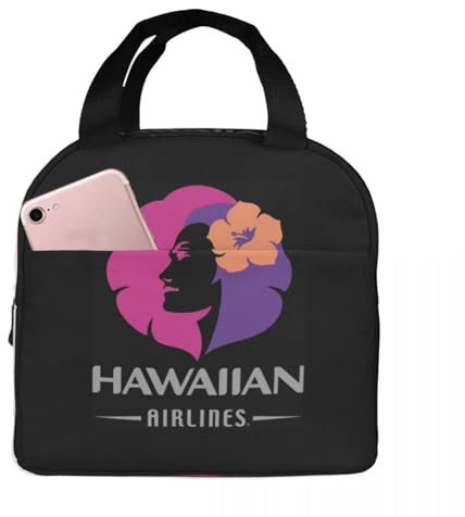 HFGAASSH Brusttasche Hawaiian Airlines HERC Reise Ende des Südens Sommer Lunchpakete Isolierte Bento Box Lunch Tote Picknicktaschen Thermotasche Urlaub Sport Geschenke
