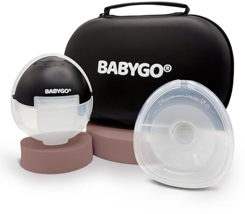 BABYGO® Air Double Electric Breast Pump, Wearable, Hands Free | UK Brand, Loved By Over 1 Million Mums. 9 Suction Levels. Rechargeable, 6-7 Sessions Per Charge. 3 Flange Sizes 17/19/21mm