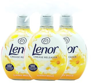 Lenor Crease Releaser Spray Removes Creases in Fabric, Summer Breeze Scent, Triple Pack, 3 x 500ml | Wrinkle Remover for Clothes, Bedding, Curtains & Upholstery | Freshens & Softens Fabrics Instantly