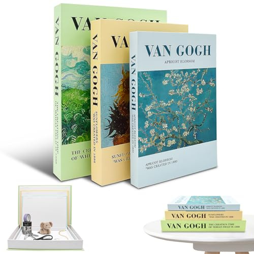 Yiomxhi 3 Pièces Livres Decoration Maison, Faux Livres Boite Rangement avec Fermeture Magnétique, Empilable Livre Décoratifs pour Étagères Table Basse Bureau Salon (Coloré)