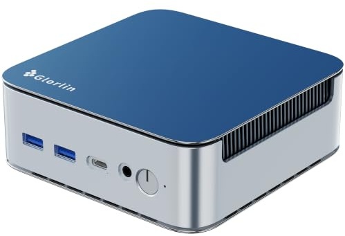 Glorlin Mini PC, AMD Ryzen 7 6800H (fino a 4,7 GHz) 16 GB LPDDR5 512 GB SSD | AMD Radeon 680M, Mini Computer desktop con W11-Pro per ufficio e gaming, WiFi 6, BT5.3