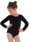 Shepa Mädchen Kinder langarm Gymnastikanzug Ballettanzug 134 schwarz