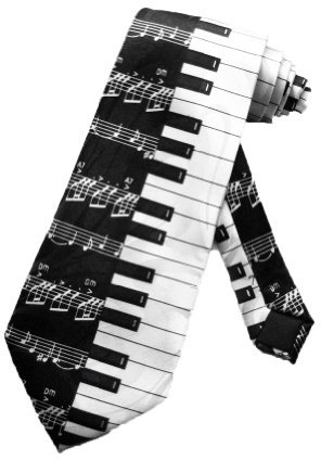 Steven Harris Mens Piano Keys Necktie Keyboard Ties - Black and White - One Size Neck Tie, Black, One size