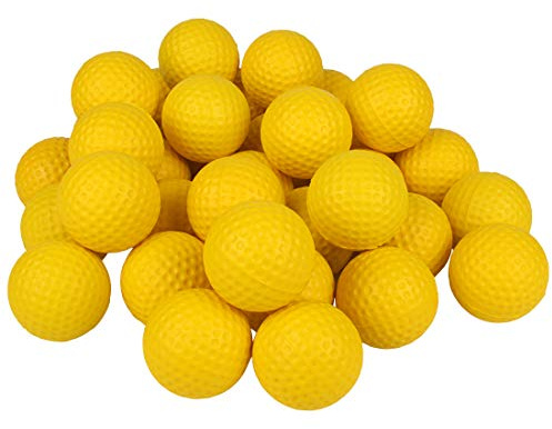 Andux Golfbälle aus PU-Schaumstoff, Gelb, 36 Stück, PU-01