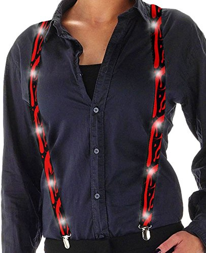 Folat 23768 - LED Hosenträger Blut, Action Dress Ups