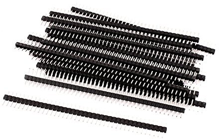sourcing map 18 Stück 40 Stift 2,0mm Einreihige Gerade Steckerleiste