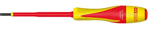 KS Tools 922.6201 - Cacciavite con fessura bimateriale isolata, 1000 V, 2,5 x 75 mm