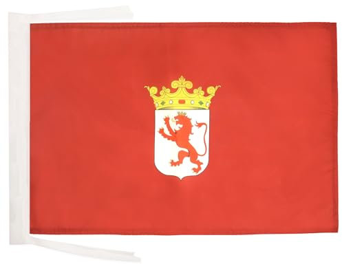 BANDERA de la PROVINCIA DE LEÓN 45x30cm - BANDERINA LEÓN EN CASTILLA Y LEÓN 30 x 45 cm cordeles - AZ FLAG