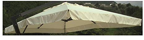 MilaniHome Telo di Ricambio Sostitutivo Beige 3 X 3 per Ombrellone A Palo Laterale per Esterno Giardino