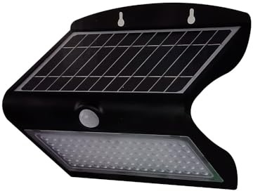 V-TAC VT-767-7-B Schwarze Solar-Wandleuchten-IP65-8W, Schwarz