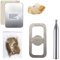 PSKOOK Flint Steel Striker Kit mit Pocket Below Primitive Fire Starter Englisch Flint Stone Steel Striker- traditioneller handgeschmiedeter Feuerstarter(TYP 1)