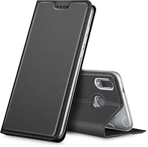 Verco Huawei P20 Lite Cover, Custodia a Libro Pelle PU per Huawei P20 Lite Case Booklet Protettiva [magnetica integrata], Nero