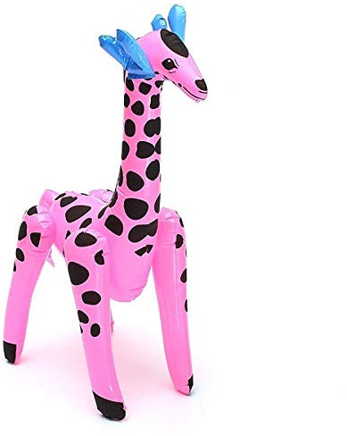 Mr. Gadget solutions® NUEVOS niños PVC inflable rosa jirafa Halloween playa piscina temática fiesta juguete