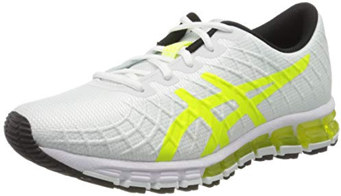 ASICS Uomo Gel Quantum 180 4 Running Shoe, White Flash Yellow, 42.5 EU