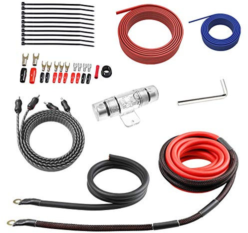 Rockrix - Kit de cableado de audio para coche, calibre 4 de 20 pies