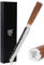 YOUSUNLONG Coltello da pane - 8'' (203 mm) - Affettatrice per pane - Coltello per affettare - Acciaio damasco giapponese - Manico in noce naturale
