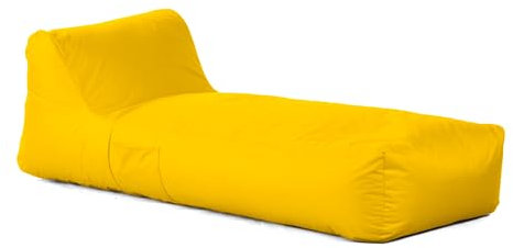 Avalon - Pouf Chaise Longue da Esterno Gaia L Samba Sfoderabile, Pouf Letto Comodo e Impermeabile, Grande e Perfetto da Giardino, Arredo Piscina, Design Moderno, Made in Italy(80x190cm-Giallo Limone)